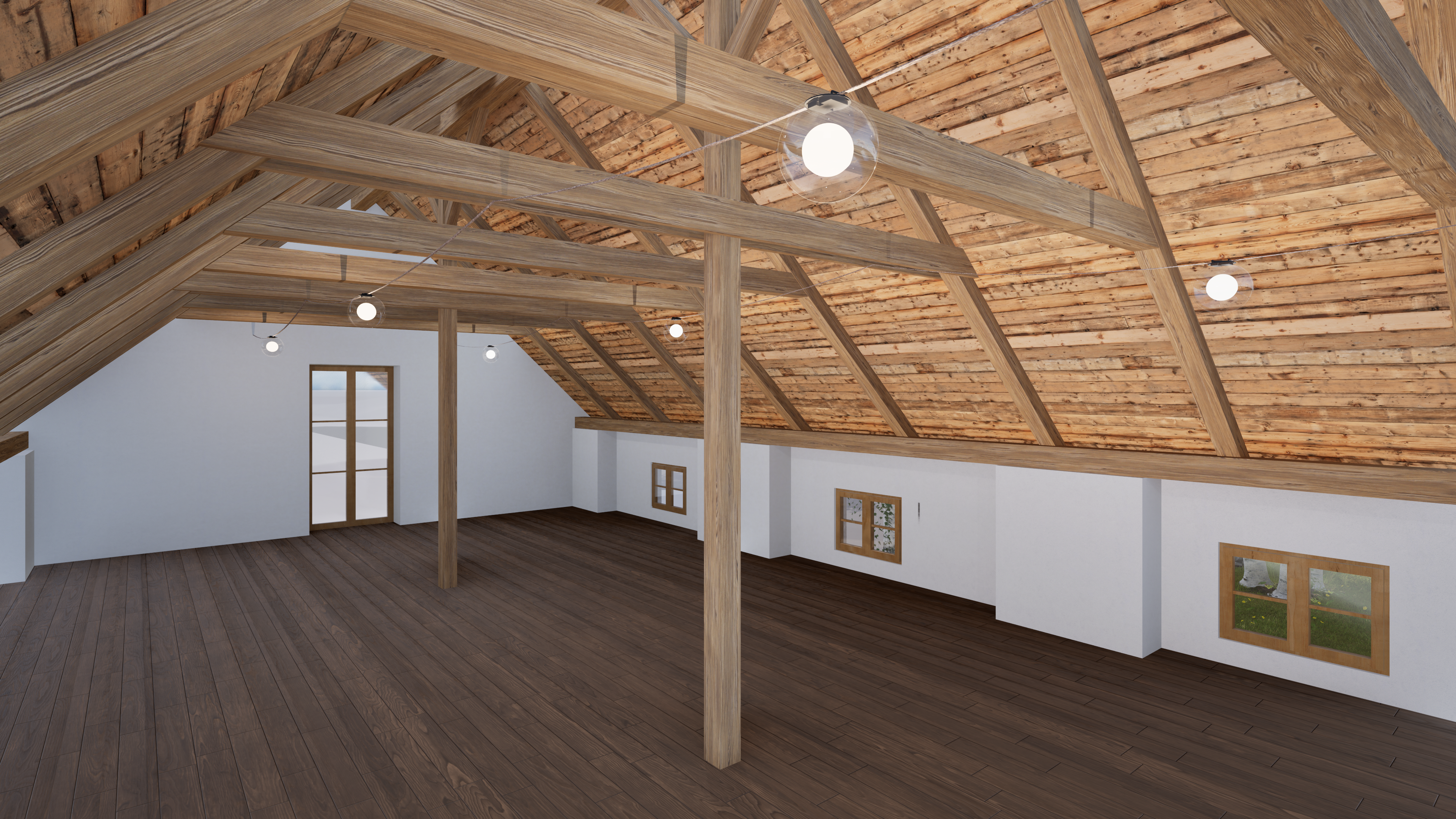 Podkrovní sál — vizualizace 1